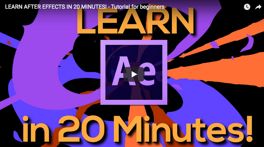 Ae Tutorial Learn After Effects In 20 Minutes Artist Connect